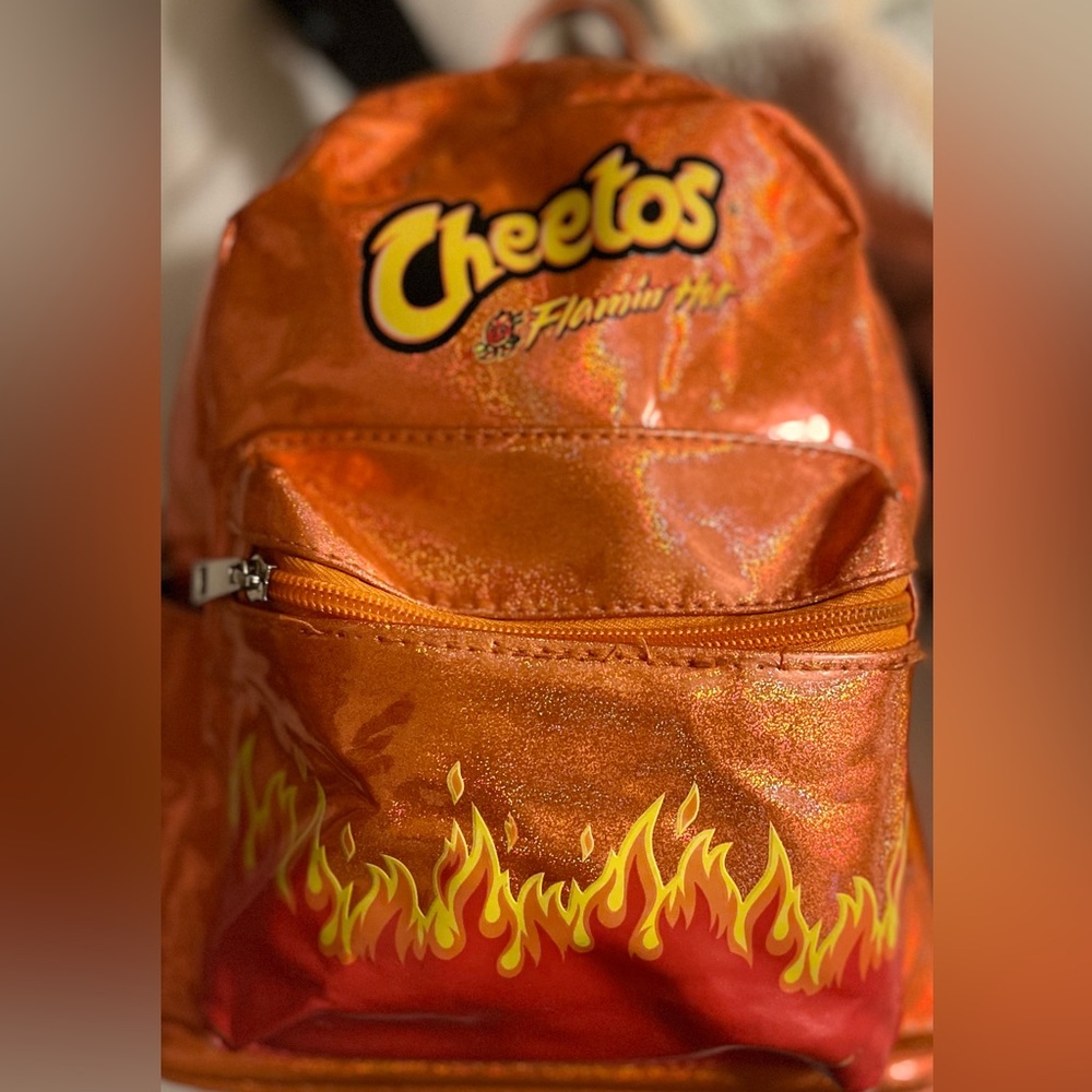 Retro Flaming Hot Cheetos Holographic Mini Backpack
